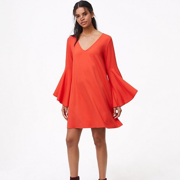 bell sleeve swing dress